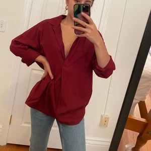 Zara Burgundy blouse